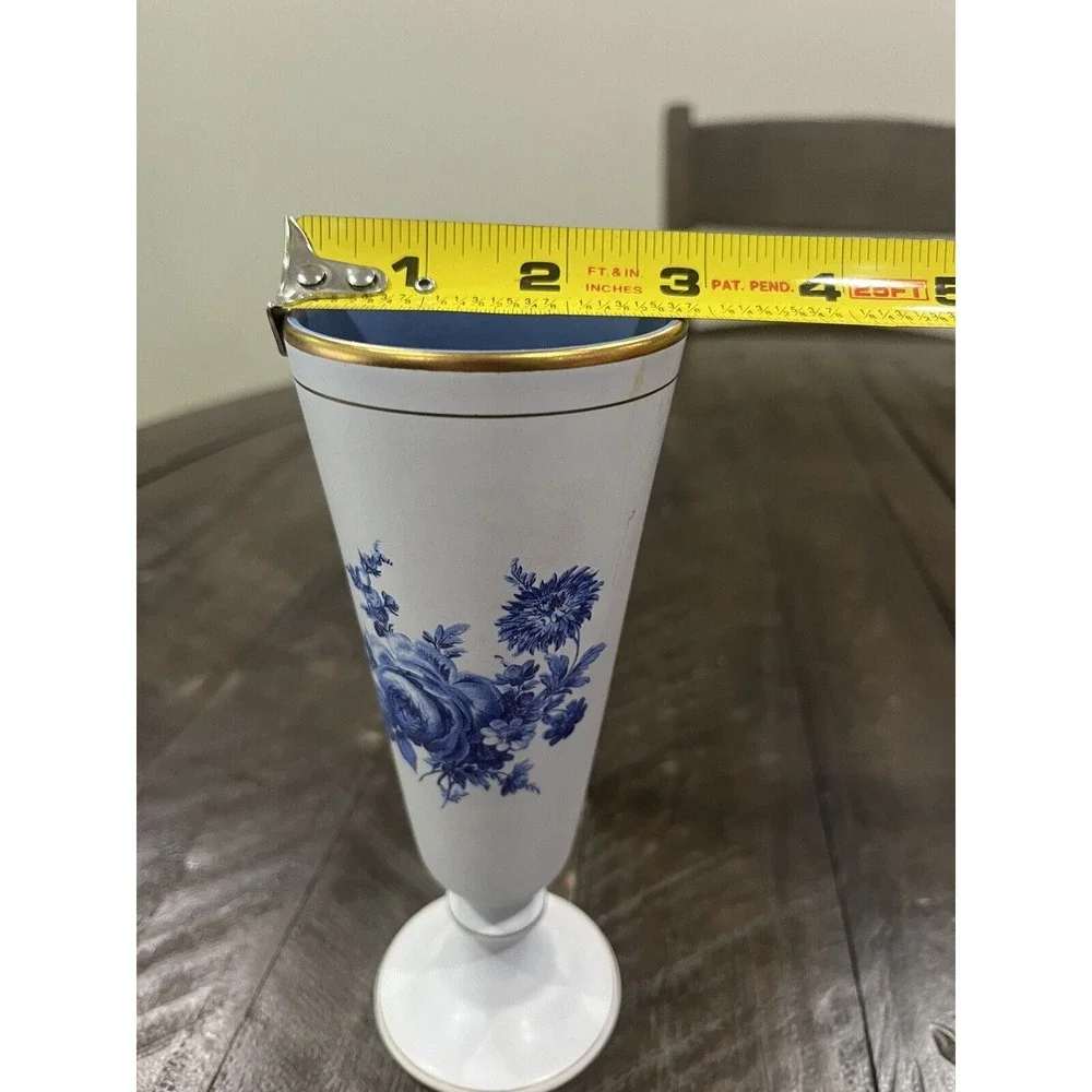 Flora Keramiek Vase Gouda Holland Blue‎ Rose 1834 Blue Interior Pedestal